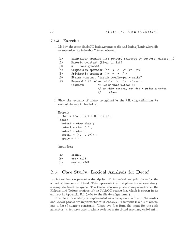 Compiler Design: Theory, Tools, and Examples - Page 62